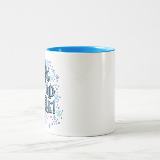 Baby is buiten koud tweekleurige koffiemok (Center)