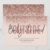 Baby is covid buiten grappige glitter kerst feestdagenkaart (Voorkant / Achterkant)
