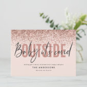 Baby is covid buiten grappige glitter kerst feestdagenkaart (Staand voorkant)