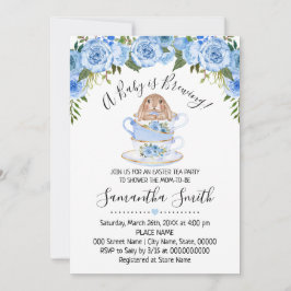 Baby is de Blauwe Uitnodiging van de Schoen van de