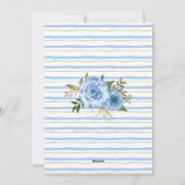 Baby is de Blauwe Uitnodiging van de Schoen van de (Achterkant)