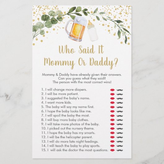 Baby is de groenerij die zei dat het een spelletje (Voorkant)