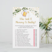 Baby is de groenerij die zei dat het een spelletje (Staand voorkant)