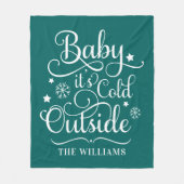 Baby is de Koude Buiten Groene Vakantie van het Ma Fleece Deken (Voorkant)