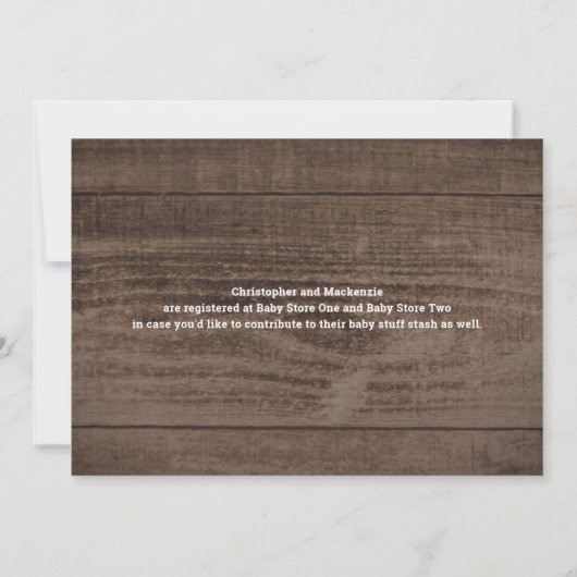 Baby is de luierdouche van de man van papa aan het kaart (Achterkant)