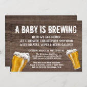 Baby is de luierdouche van de man van papa aan het kaart (Voorkant / Achterkant)