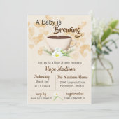 Baby is de Uitnodiging van het Baby shower van de  (Staand voorkant)