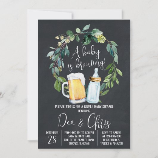 Baby is de Uitnodiging van het Baby shower van de  (Voorkant)