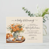 Baby is de Uitnodiging van het Baby shower van de  (Staand voorkant)