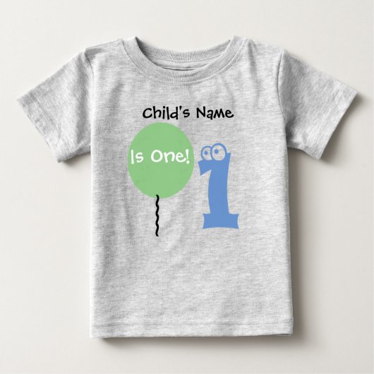 baby is één 1 , 1e eerste verjaardag t-shirt (Voorkant)