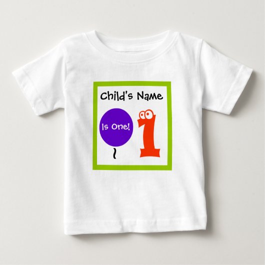 baby is één 1 , 1e eerste verjaardag t-shirt (Voorkant)