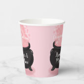 Baby is een gradenschoen met een gothisch roze mei papieren bekers (Links)