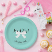 BABY is een jongen! Blue Shower Party Papieren Bordje (Feest)