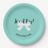 BABY is een jongen! Blue Shower Party Papieren Bordje (Voorkant)