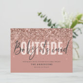 Baby is een lafhartig kerstfeest feestdagenkaart (Staand voorkant)