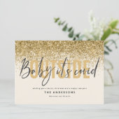 Baby is een lafhartig kerstfeest feestdagenkaart (Staand voorkant)