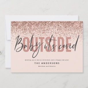 Baby is een lafhartig kerstfeest feestdagenkaart