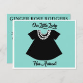 BABY is een meisje Kaart (Voorkant / Achterkant)