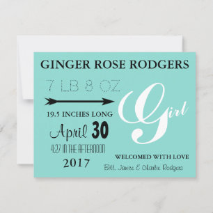 BABY is een meisje Kaart