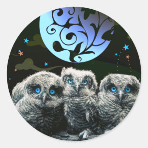 Baby is eigenaar onder het moonlight ronde sticker