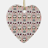 Baby is eigenaar op roze patroon keramisch ornament (Rechts)