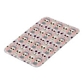 Baby is eigenaar op roze patroon magneet (Linkerzijde)