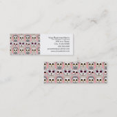 Baby is eigenaar op roze patroon mini visitekaartje (Voorkant / Achterkant)