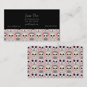 Baby is eigenaar op roze patroon visitekaartje (Voorkant / Achterkant)