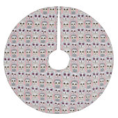 Baby is eigendom op Bleek roze achtergrondpatroon Kerstboom Rok (Voorkant)