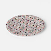 Baby is eigendom op Bleek roze achtergrondpatroon Papieren Bordje (Gekanteld)