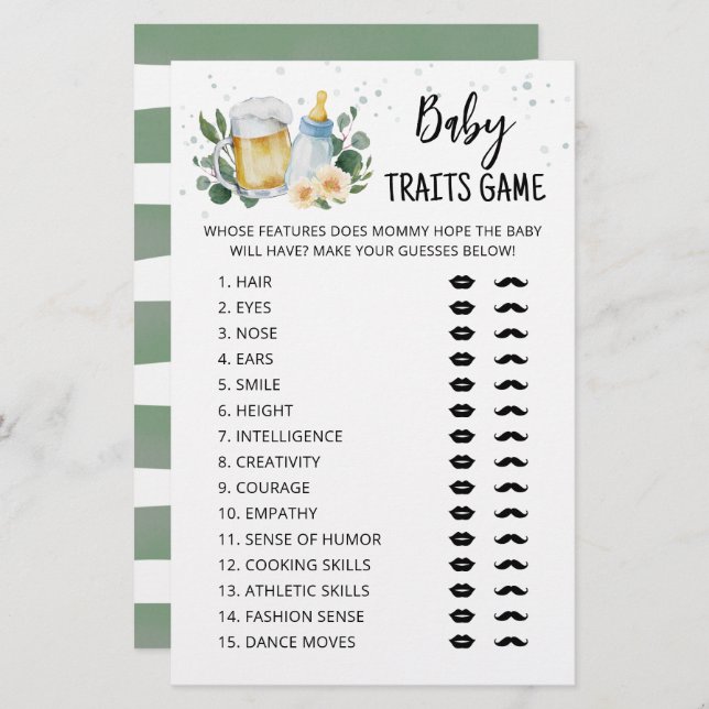 Baby is Game Greenery Baby is een broedpartij (Voorkant / Achterkant)