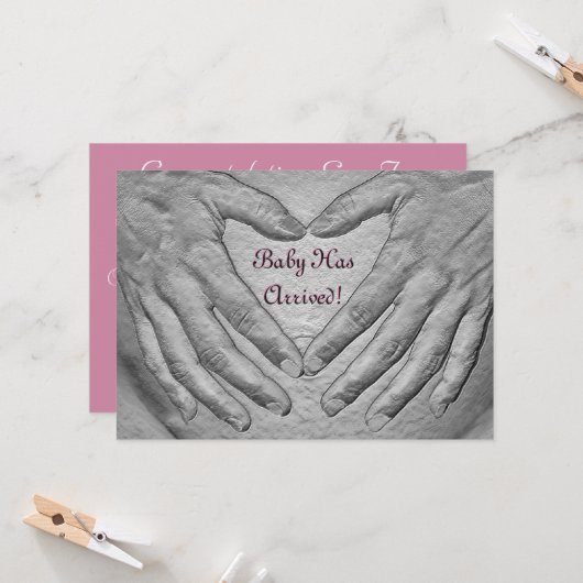 Baby is gearriveerd kaart (Voorkant / Achterkant in situ)