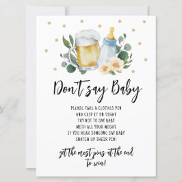 Baby is groen kweken, zeg niet Baby-spel Kaart