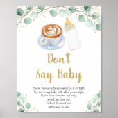 Baby is groen kweken, zeg niet Baby-spel Poster (Voorkant)