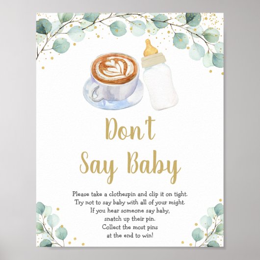 Baby is groen kweken, zeg niet Baby-spel Poster (Voorkant)