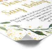 Baby is groen kweken, zeg niet Baby-spel Poster (Hoek)