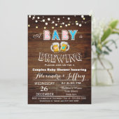 Baby is het Baby shower uitnodigen Kaart (Staand voorkant)