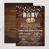 Baby is het Baby shower uitnodigen Kaart (Voorkant / Achterkant)