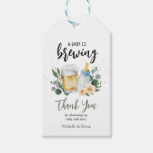 Baby is het Baby shower van de Groene Breedte Dank Cadeaulabel (Voorkant)