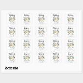 Baby is het Baby shower van de Groene Breedte Dank Vierkante Sticker (Vel)