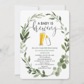 Baby is het baby shower van groenerige paren kaart (Voorkant)