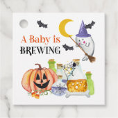 Baby is het Baby shower van het Breiende Ghost en Bedankjes Labels (Voorkant)
