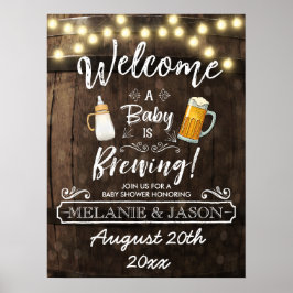 Baby is het Baby shower Welkome Poster
