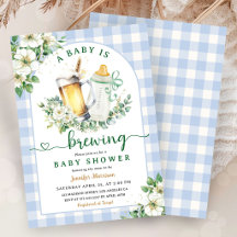 Baby is het bier aan het brouwen Baby Shower Jonge