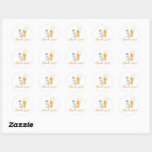 Baby is het bier van de fles aan het brouwen Dank  Ronde Sticker (Vel)
