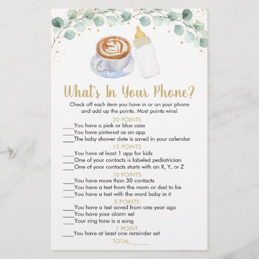 Baby is het Breien koffie wat in uw telefoonspel i (Voorkant)