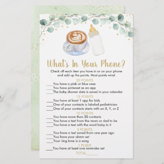 Baby is het Breien koffie wat in uw telefoonspel i (Voorkant / Achterkant)