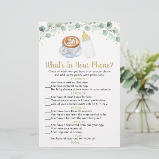 Baby is het Breien koffie wat in uw telefoonspel i (Staand voorkant)