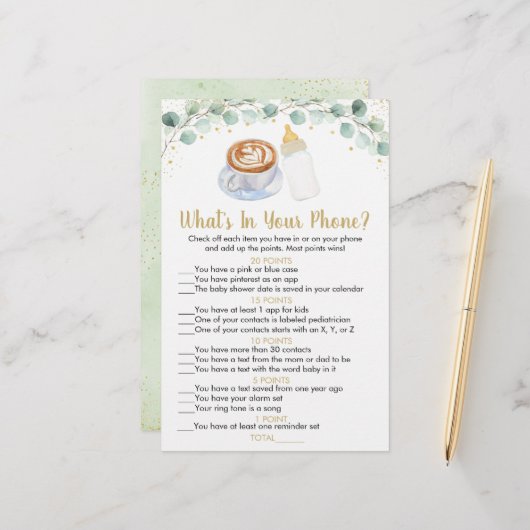 Baby is het Breien koffie wat in uw telefoonspel i (Voorkant / Achterkant in situ)