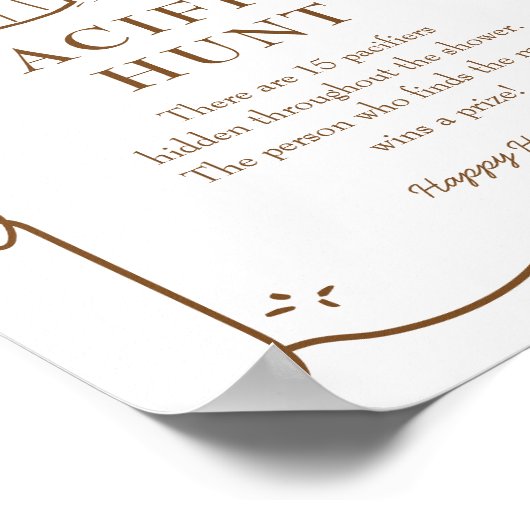 Baby is het brouwen Pacifier Sign Poster (Hoek)